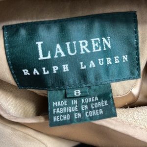 Lauren Ralph Lauren vintage long trench coat with liner sz 8 tan khaki